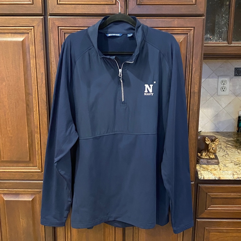 NAVY 1/4 zip Pullover Jacket